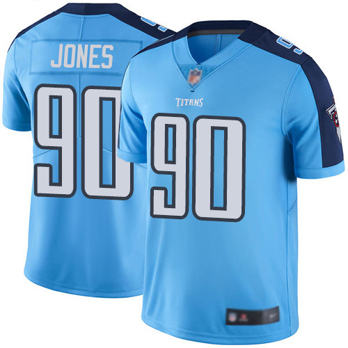 Tennessee Titans Limited Light Blue Men DaQuan Jones Jersey NFL Football 90 Rush Vapor Untouchable